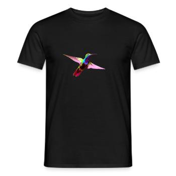 Colorful hummingbird - Men's T-Shirt - black - Front - AI Model Male 178 light (178cm)