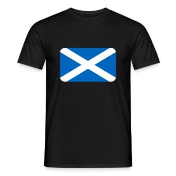 SCOTLAND FLAG round corner 400 dpi - T-shirt homme - noir - Devant - AI Model Male 178 light (178cm)