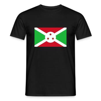 Burundi - T-shirt homme - noir - Devant - AI Model Male 178 light (178cm)