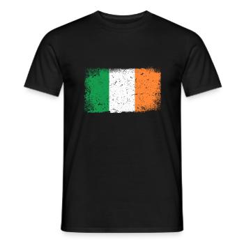 Ireland Flag - Men's T-Shirt - black - Front - AI Model Male 178 light (178cm)