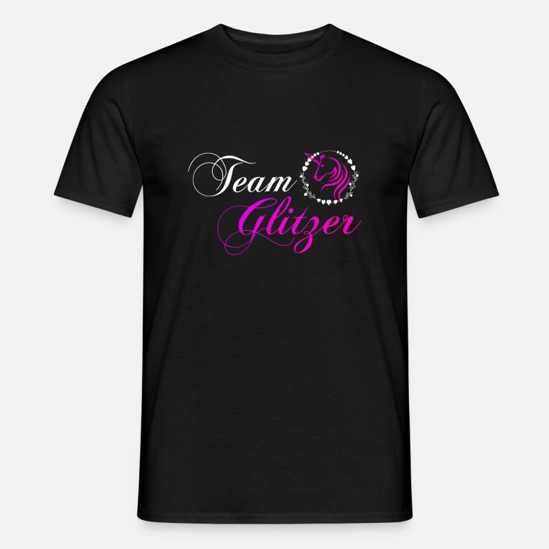 Team Glitzer - Männer T-Shirt - Schwarz