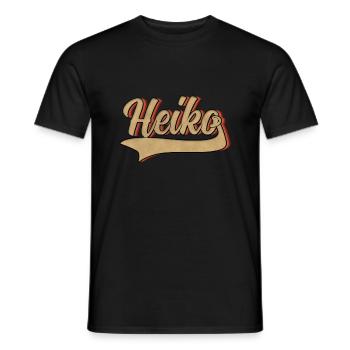Heiko Retro Design - Männer T-Shirt - Schwarz - Vorne - AI Model Male 178 light (178cm)