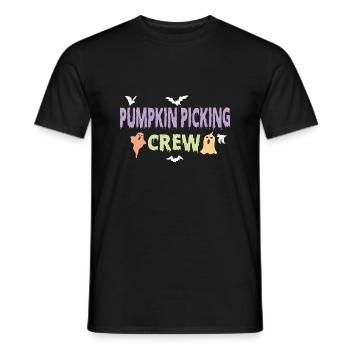 Pumpkin Picking Crew Halloween Matching - Männer T-Shirt - Schwarz - Vorne - AI Model Male 178 light (178cm)