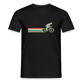 Retro Bike Bike Vintage hobby - Men's T-Shirt - black - Front - AI Model Male 178 light (178cm)