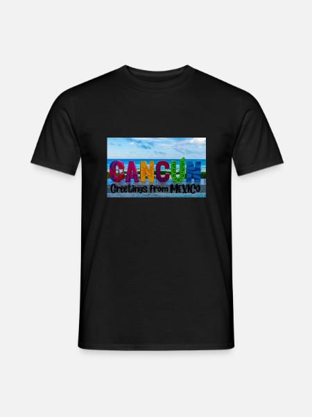 Greetings from Mexico . Cancun - Men's T-Shirt - black