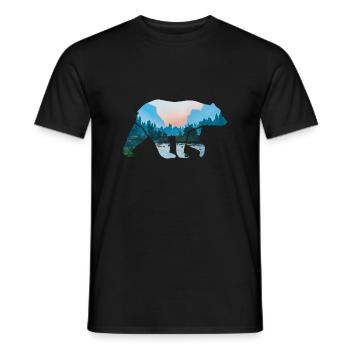 The bear - Men's T-Shirt - black - Front - AI Model Male 178 light (178cm)