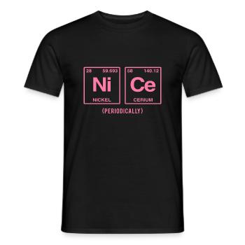 NICE (periodically) - Funny sayings - Men's T-Shirt - black - Front - AI Model Male 178 light (178cm)
