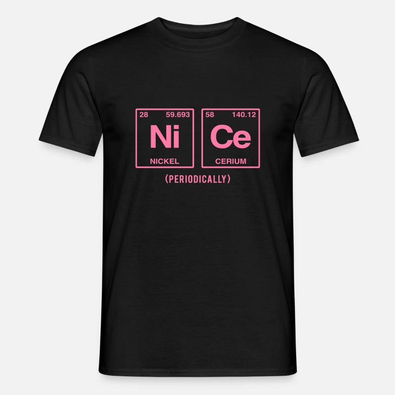 NICE (periodically) - Lustige Sprüche - Männer T-Shirt - Schwarz