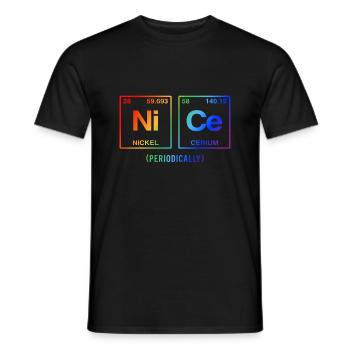 NICE (periodically) - Periodic table LGBTQ - Men's T-Shirt - black - Front - AI Model Male 178 light (178cm)