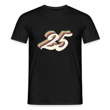 25th anniversary vintage - Men's T-Shirt - black - Front - AI Model Male 178 light (178cm)