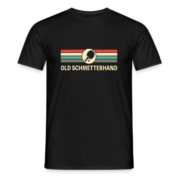 Tischtennis Old Schmetterhand Hobby - Männer T-Shirt - Schwarz - Vorne - AI Model Male 178 light (178cm)