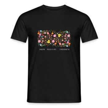 Grow positive thoughts - Men's T-Shirt - black - Front - AI Model Male 178 light (178cm)