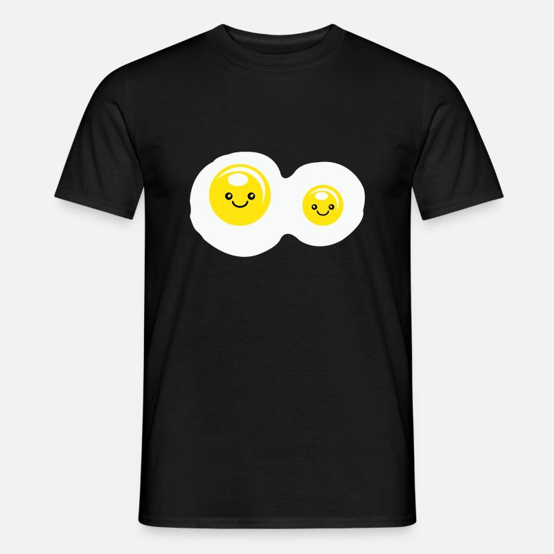 spiegeleier - Männer T-Shirt - Schwarz
