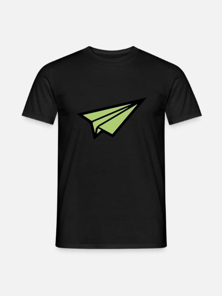 papierflieger 02 - Männer T-Shirt - Schwarz
