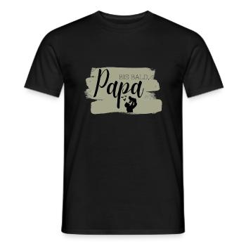 Bis bald, Papa Aufdruck, Liebe, Olivgrün - Männer T-Shirt - Schwarz - Vorne - AI Model Male 178 light (178cm)