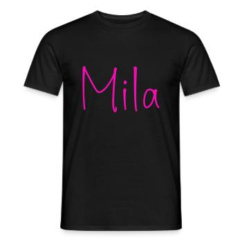 Mila Vorname - Männer T-Shirt - Schwarz - Vorne - AI Model Male 178 light (178cm)