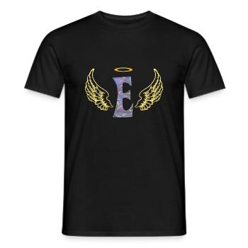 engel e e 45 - Männer T-Shirt - Schwarz - Vorne - AI Model Male 178 light (178cm)
