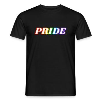 PRIDE rainbow LGBTQ gay - Men's T-Shirt - black - Front - AI Model Male 178 light (178cm)