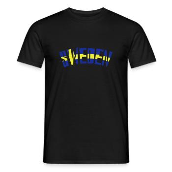 sweden - T-shirt homme - noir - Devant - AI Model Male 178 light (178cm)