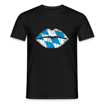 Kuss Bayern - Männer T-Shirt - Schwarz - Vorne - AI Model Male 178 light (178cm)