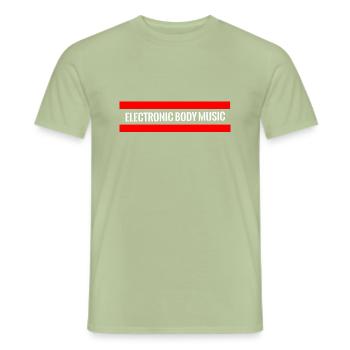 Electronic Body Music - Männer T-Shirt - Sage - Vorne - AI Model Male 178 light (178cm)