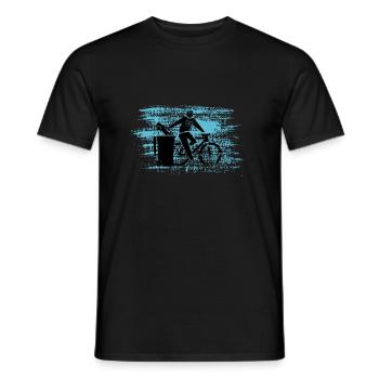 Vélo au lieu de voiture - T-shirt homme - noir - Devant - AI Model Male 178 light (178cm)
