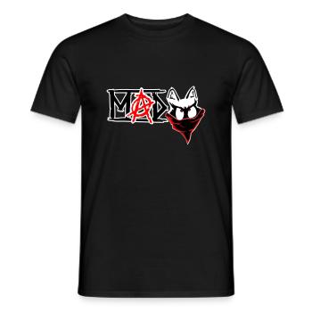 Bandanarchie mad coon - T-shirt homme - noir - Devant - AI Model Male 178 light (178cm)