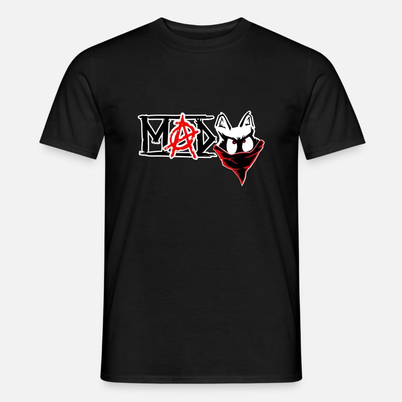 Mad Coon Bandanarchy - Männer T-Shirt - Schwarz