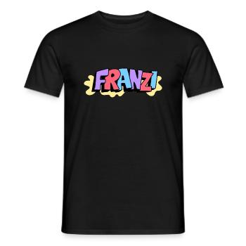 Grafitti Nom Franzi - T-shirt homme - noir - Devant - AI Model Male 178 light (178cm)