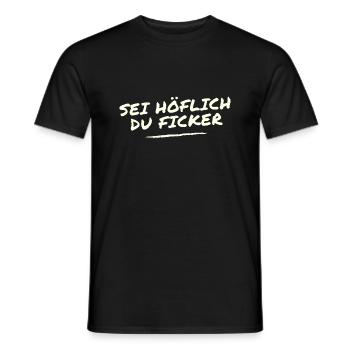 Sois poli Tu baises - T-shirt homme - noir - Devant - AI Model Male 178 light (178cm)