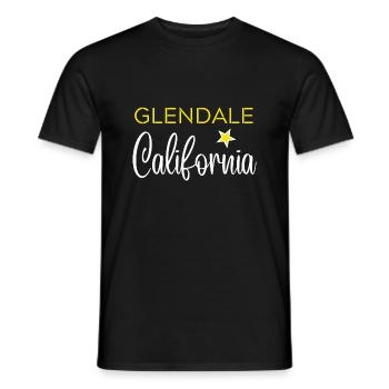 Glendale California - T-shirt homme - noir - Devant - AI Model Male 178 light (178cm)
