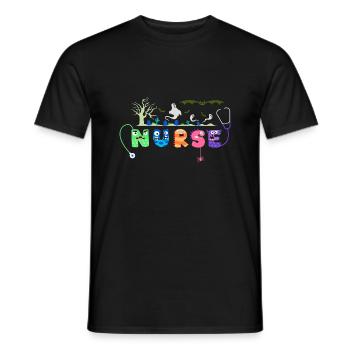 Halloween Nurse Nursing Cute Health Worker - T-shirt homme - noir - Devant - AI Model Male 178 light (178cm)
