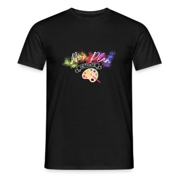 Mon plan retraite peinture - T-shirt homme - noir - Devant - AI Model Male 178 light (178cm)