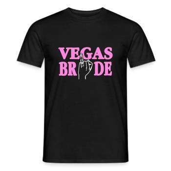 Vegas Bride Cool Retro Vegas Wedding Designs - Men's T-Shirt - black - Front - AI Model Male 178 light (178cm)