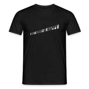 Don't hurry be happy - Men's T-Shirt - black - Front - AI Model Male 178 light (178cm)