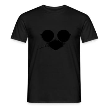 Porcupine Lunettes de soleil Mignons animaux Vector 24 - T-shirt homme - noir - Devant - AI Model Male 178 light (178cm)