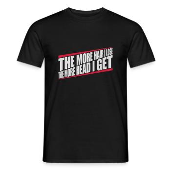 J’ai plus de tête - T-shirt homme - noir - Devant - AI Model Male 178 light (178cm)