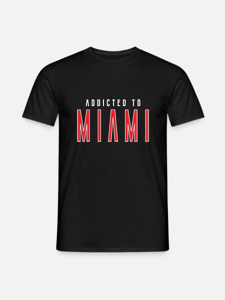 Addicted to Miami - Men's T-Shirt - black