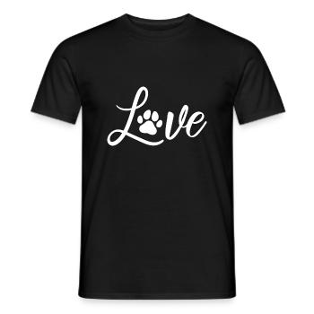 Love Liebe meinen Hund - Männer T-Shirt - Schwarz - Vorne - AI Model Male 178 light (178cm)