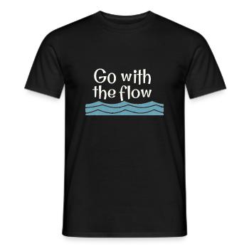 Go with the flow - Männer T-Shirt - Schwarz - Vorne - AI Model Male 178 light (178cm)