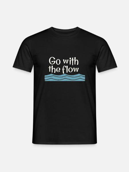 Go with the flow - Men's T-Shirt - black