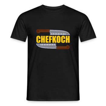 Chefkoch - Männer T-Shirt - Schwarz - Vorne - AI Model Male 178 light (178cm)