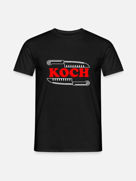 Koch - Männer T-Shirt - Schwarz