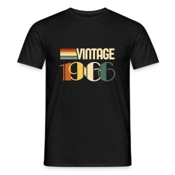 Jahrgang 1966 - 1966 Geburtstagsgeschenk - Männer T-Shirt - Schwarz - Vorne - AI Model Male 178 light (178cm)