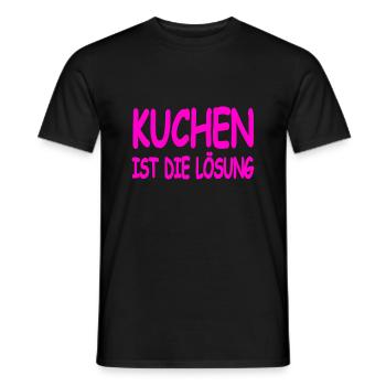 Kuchen - Männer T-Shirt - Schwarz - Vorne - AI Model Male 178 light (178cm)
