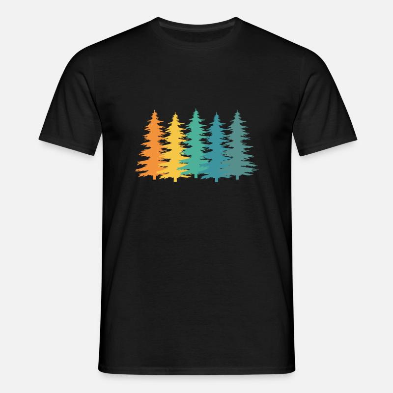 Wald Förster Retro Geschenk - Männer T-Shirt - Schwarz