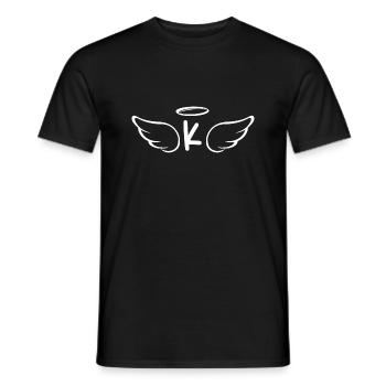 Letter k Angel Wings - Men's T-Shirt - black - Front - AI Model Male 178 light (178cm)