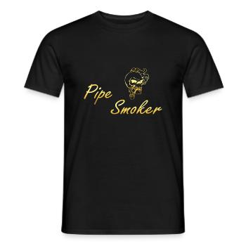Pipe Smoker - Men's T-Shirt - black - Front - AI Model Male 178 light (178cm)