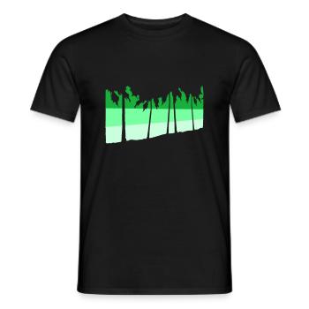 palmiers île arbres plage vacances mer - T-shirt homme - noir - Devant - AI Model Male 178 light (178cm)