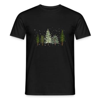 Tree Pine Trees for Winter Lovers - Gift - Men's T-Shirt - black - Front - AI Model Male 178 light (178cm)